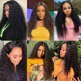 Kinky Curly Lace Closure Human Hair Wigs-13