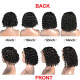 Ali Annabelle Deep Wave Short Bob Curly Lace Front Human Hair Wigs