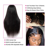 Ali Annabelle 13x4 HD Straight Lace Front Human Hair Wigs With Baby Hair