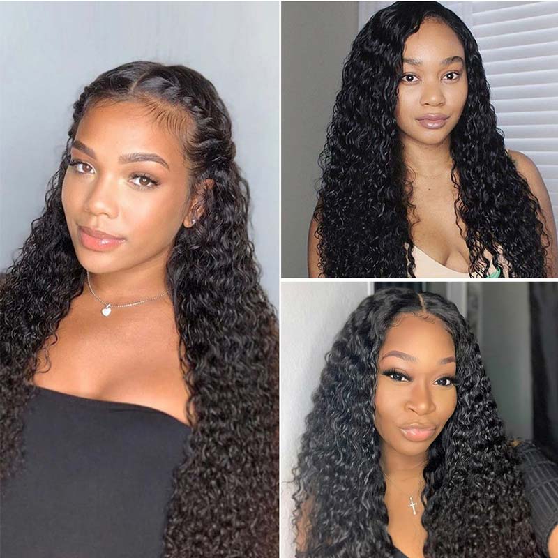 Ali Annabelle 360 Lace Frontal Wig Virgin Brazilian Curly Human Hair Wigs Pre Plucked with Baby Hair Natural Hairline