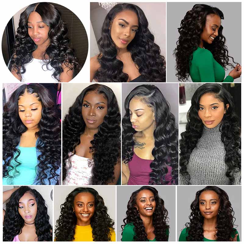Brazilian Loose Wavy Lace Front Human Hair Wigs-10