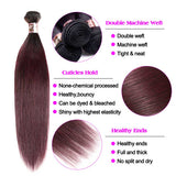 Ali Annabelle Ombre 1B/99J Burgundy Red Brazilian Straight Human Hair Bundles