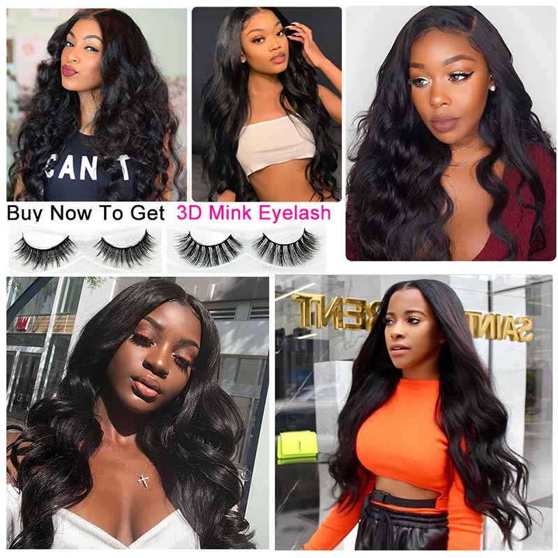 Ali Annabelle 13x6 Deep Parting Body Wave Lace Front Human Hair Wigs Can Make Ponytail