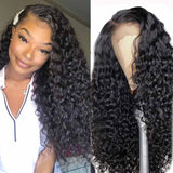 Ali Annabelle Deep Curly 13x4 Transparent Glueless Lace Front Wig Human Hair Wigs