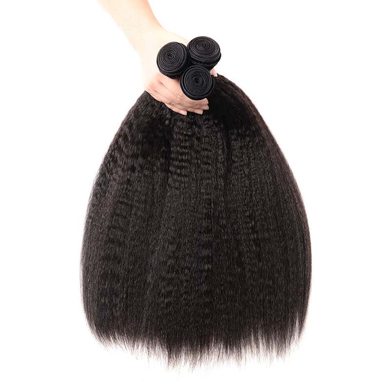Ali Annabelle Brazilian Remy Kinky Straight Human Hair Weave Bundles