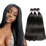 Peruvian Straight Double Drawn Human Hair Weave Bundles-5