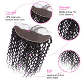 Peruvian Water Wavy Human Hair Bundles With Frontal-10