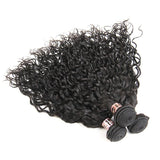 Peruvian Water Wavy Human Hair Bundles With Frontal-7