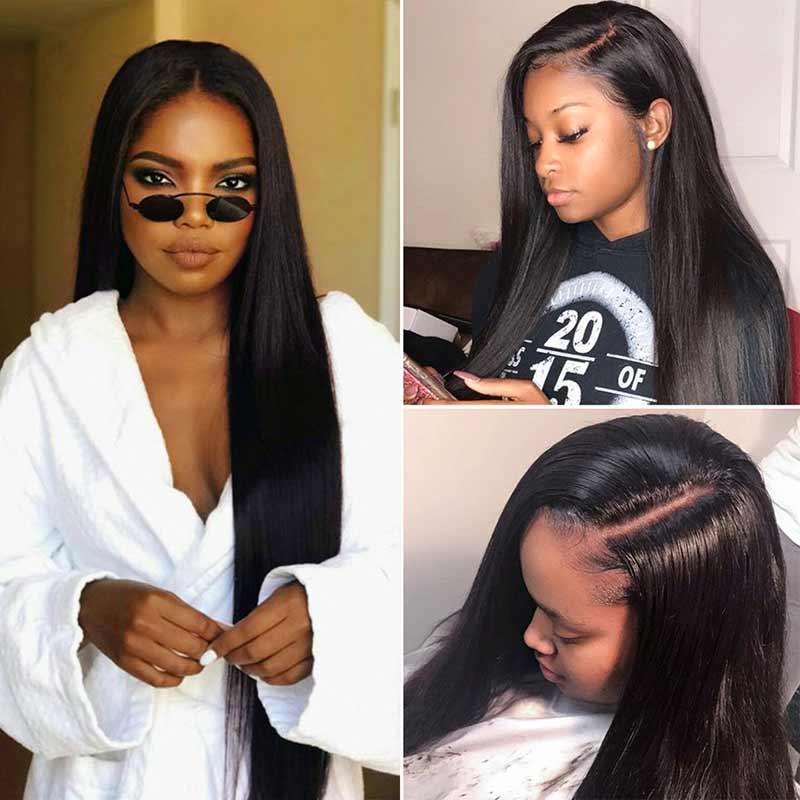 Ali Annabelle Peruvian Pre Plucked 13x4 Straight Glueless Lace Front Human Hair Wigs