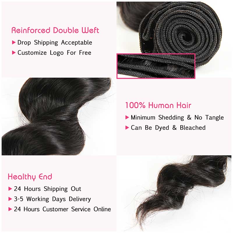 Ali Annabelle 1 Bundle Loose Wave Remy Human Hair Weave Bundles Deal