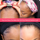 Ali Annabelle Headband Wigs Straight Human Hair Wigs Fast Install Glue-less Wig