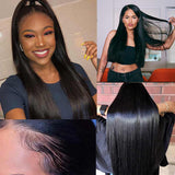 Ali Annabelle 13x4 Transparent Premade Frontal Wig Pre Plucked Straight Lace Front Human Hair Wigs