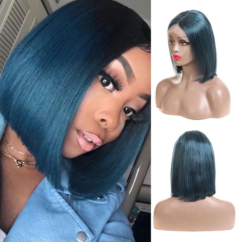 Ali Annabelle Pink Grey Purple Blue Green Yellow Red Orange Colored Straight BoB Wig