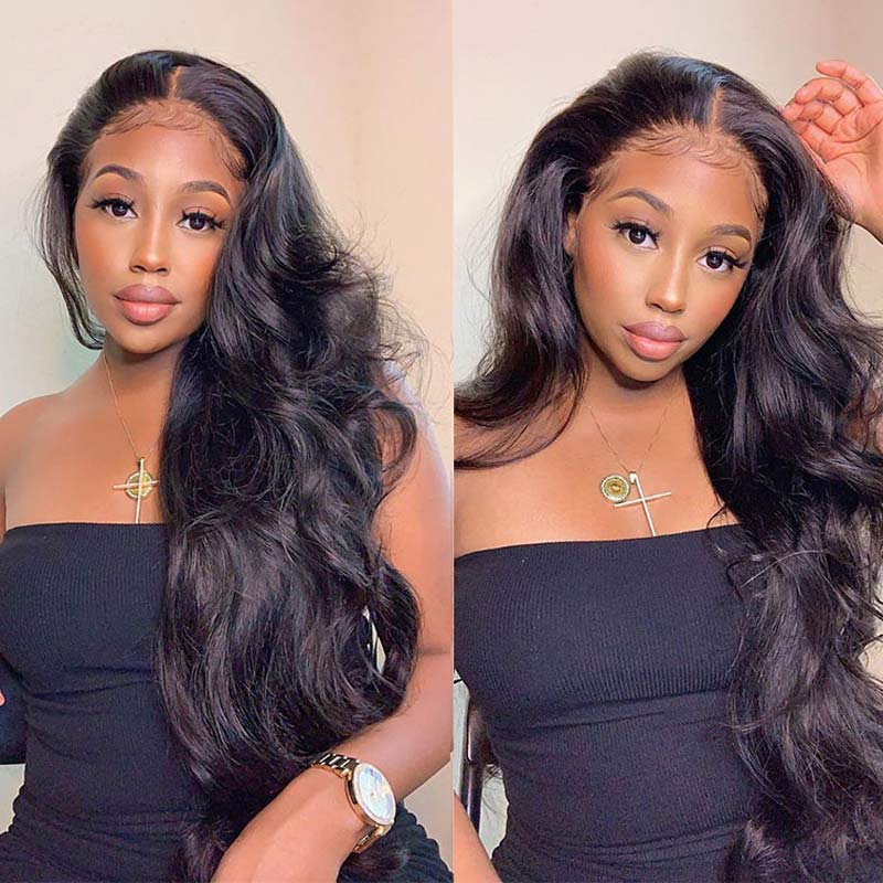 Ali Annabelle 13x4 Transparent Lace Front Wig 180% Density Body Wave Human Hair Wigs