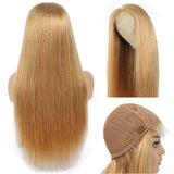 Ali Annabelle 27 Color Caramel Blonde Straight Human Hair Wigs Premade 4x4 Lace Closure Wig For Women