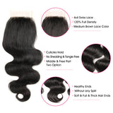 Ali Annabelle Brazilian Body Wave 2 Bundles With a 4x4 Lace Closure Brazilian Weave And Closure