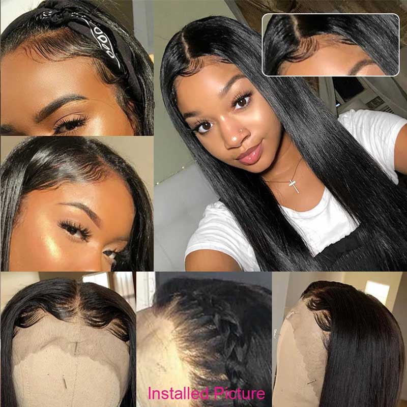 Ali Annabelle 13x4 Lace Frontal HD/Medium Brown Lace Alone 10"-22" Straight Human Hair Closure