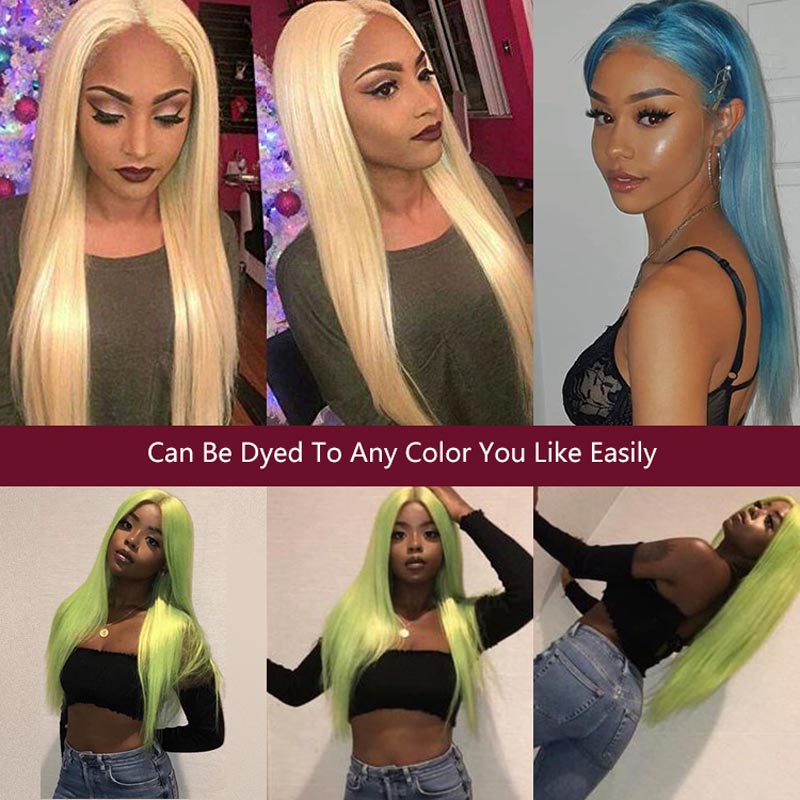 Ali Annabelle 613 Honey Blonde Wig Straight Human Hair Wigs 4x4 Pre Plucked 5x5 Lace Closure Wig