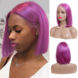 Ali Annabelle Pink Grey Purple Blue Green Yellow Red Orange Colored Straight BoB Wig