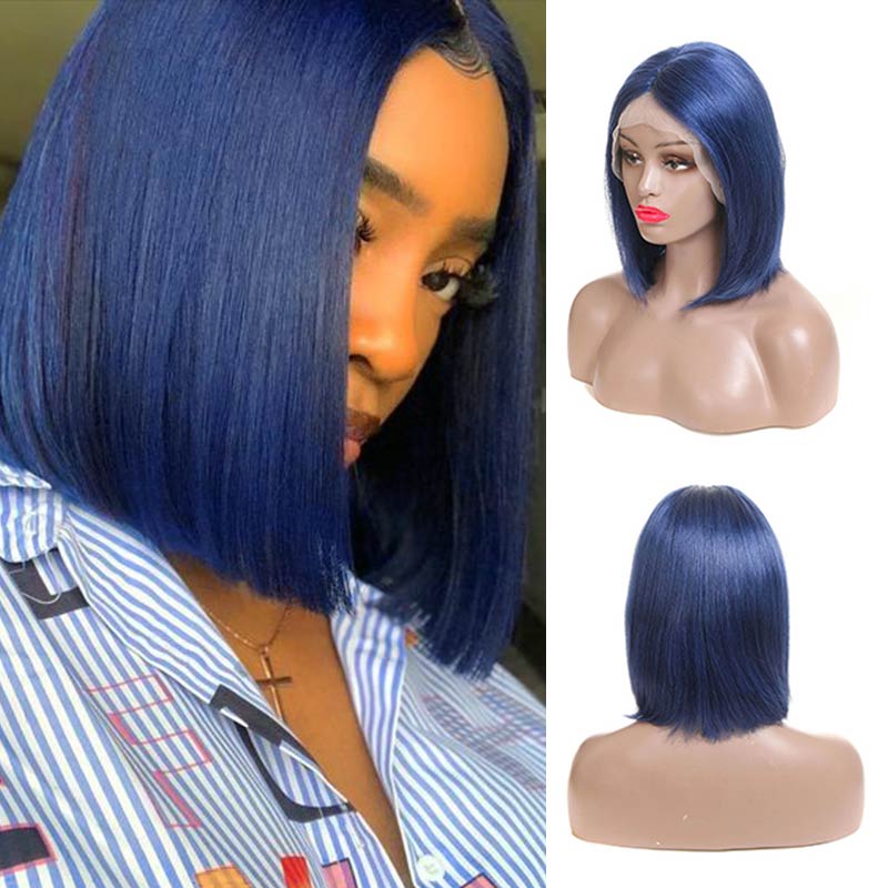 Ali Annabelle Pink Grey Purple Blue Green Yellow Red Orange Colored Straight BoB Wig