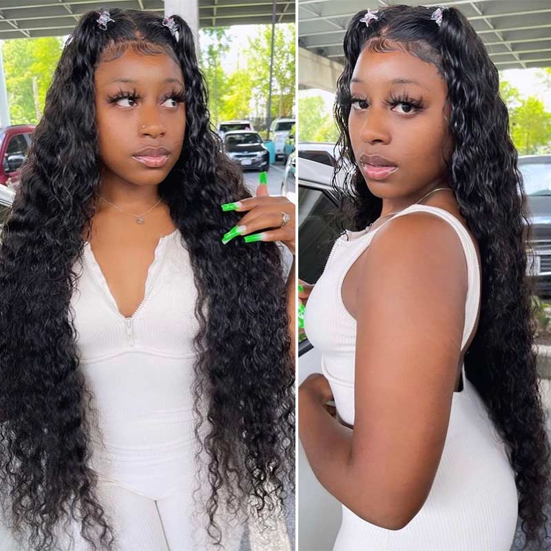 Ali Annabelle Deep Wave Lace Front Wigs 100% Human Hair Wigs Natural Hairline