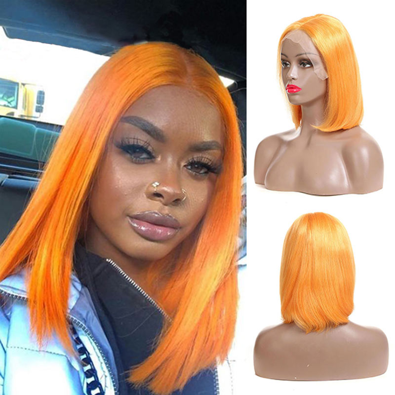 Ali Annabelle Pink Grey Purple Blue Green Yellow Red Orange Colored Straight BoB Wig