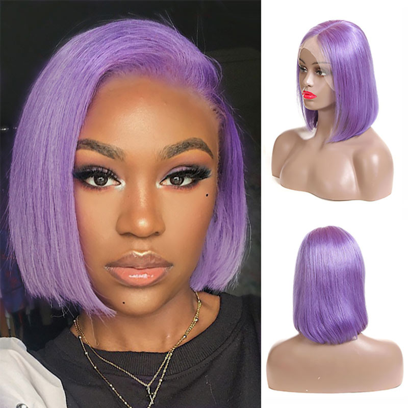 Ali Annabelle Pink Grey Purple Blue Green Yellow Red Orange Colored Straight BoB Wig