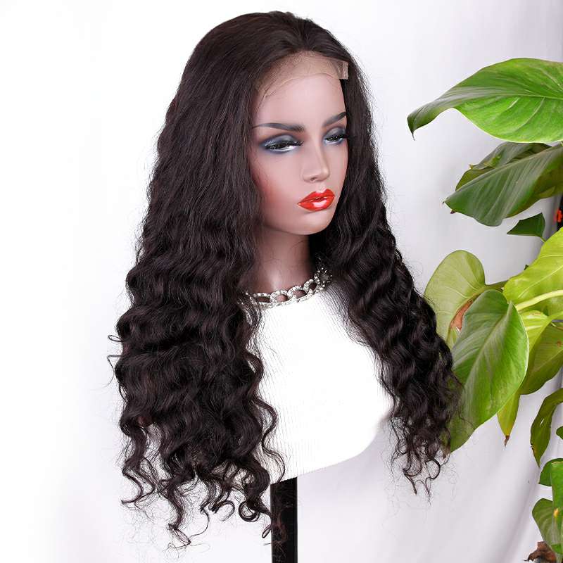 Ali Annabelle Loose Deep Wave Wig 4x4 13x4 Lace Frontal Human Hair Wigs Bouncy Loose
