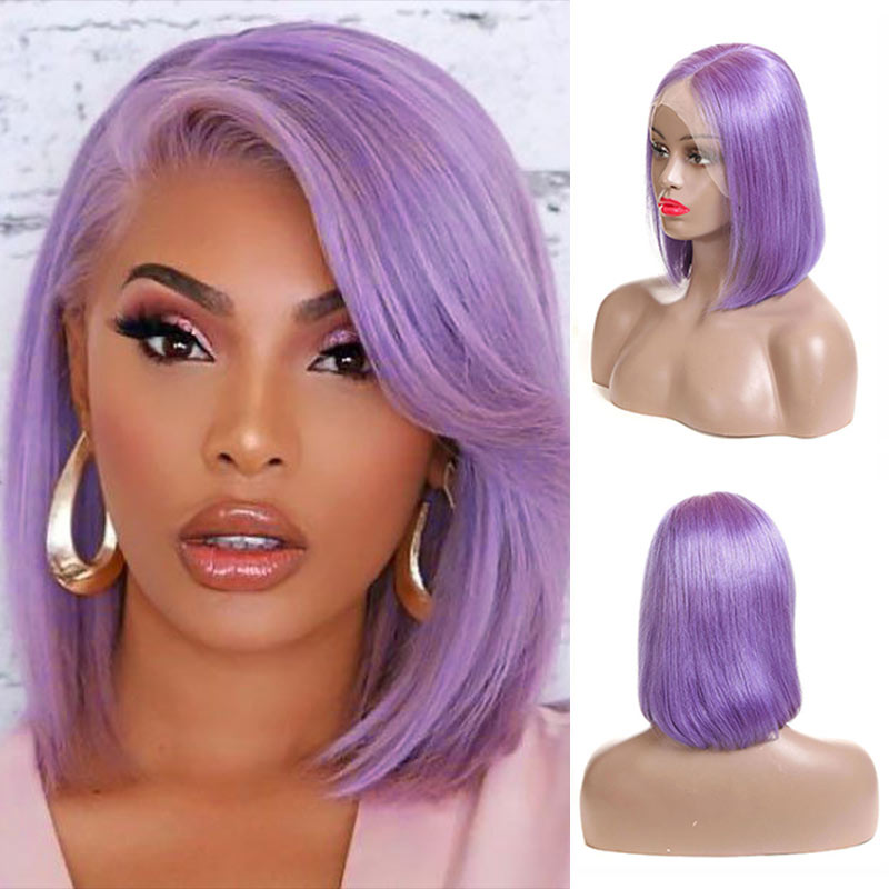 Ali Annabelle Pink Grey Purple Blue Green Yellow Red Orange Colored Straight BoB Wig