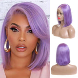 Ali Annabelle Pink Grey Purple Blue Green Yellow Red Orange Colored Straight BoB Wig