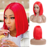 Ali Annabelle Pink Grey Purple Blue Green Yellow Red Orange Colored Straight BoB Wig