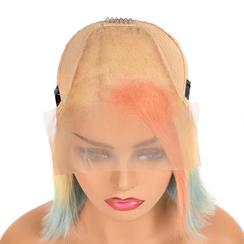 Ali Annabelle Ombre Straight Lace Front Human Hair Wigs Short Bob Wigs