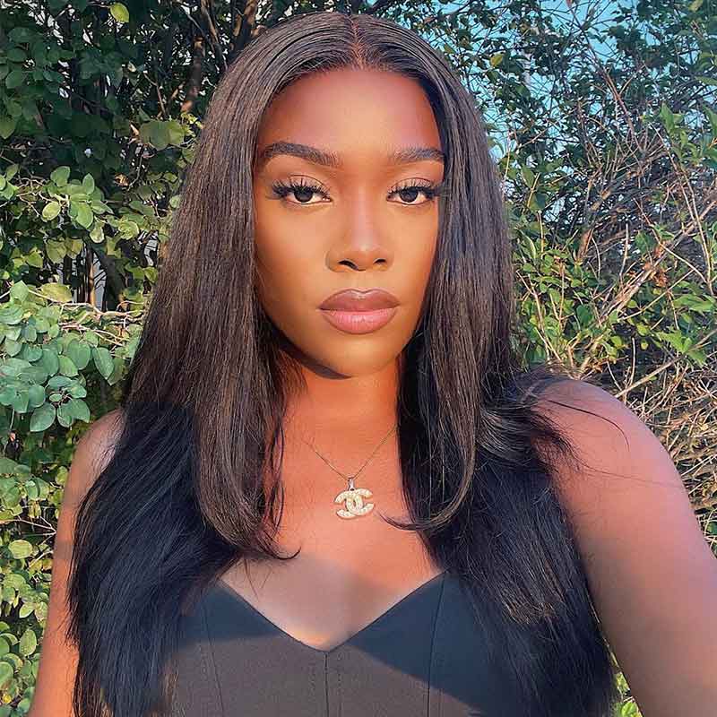 Ali Annabelle 13x4 Transparent Premade Frontal Wig Pre Plucked Straight Lace Front Human Hair Wigs