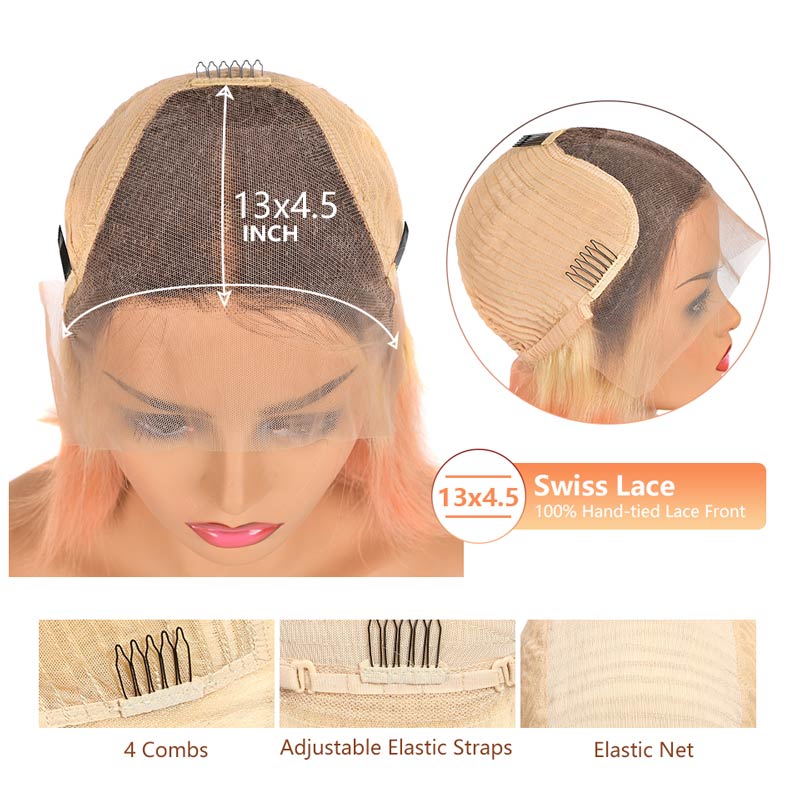 Ali Annabelle Ombre Straight Lace Front Human Hair Wigs Short Bob Wigs