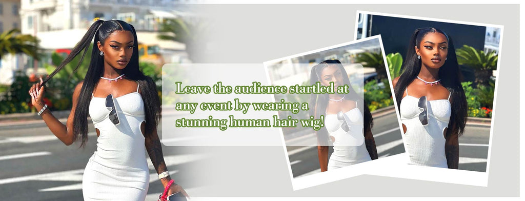 Leave the audience startled at any event by wearing a stunning human hair wig!