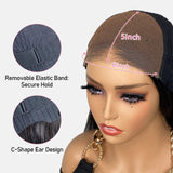 Aliannabelle Natural Texture Kinky Curly Skin-Like Lace Wig, Small Knots Pre-Bleached, Lived-In Style