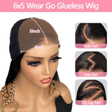 Aliannabelle  Wear & Go 6x5 Pre-Cut Lace Natural Color Straight Wig $214.67 USD $128.8