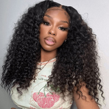 Aliannabelle Natural Texture Kinky Curly Skin-Like Lace Wig, Small Knots Pre-Bleached, Lived-In Style