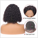 Brazilian Deep Wavy Short Bob Lace Front Human Hair Wigs-8