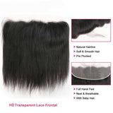 Ali Annabelle 13x4 Lace Frontal HD/Medium Brown Lace Alone 10"-22" Straight Human Hair Closure