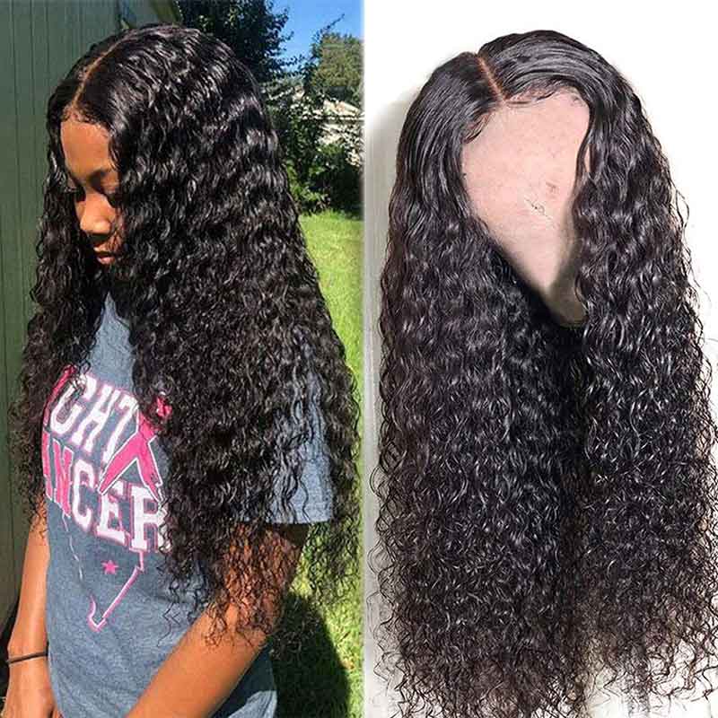 Ali Annabelle 4x4 Kinky Curly Transparent Lace Closure Human Hair Wigs