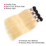Blonde Ombre Brazilian Straight Human Hair Bundles-2