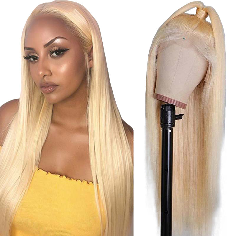Ali Annabelle 613 Honey Blonde Wig Straight Human Hair Wigs 4x4 Pre Plucked 5x5 Lace Closure Wig