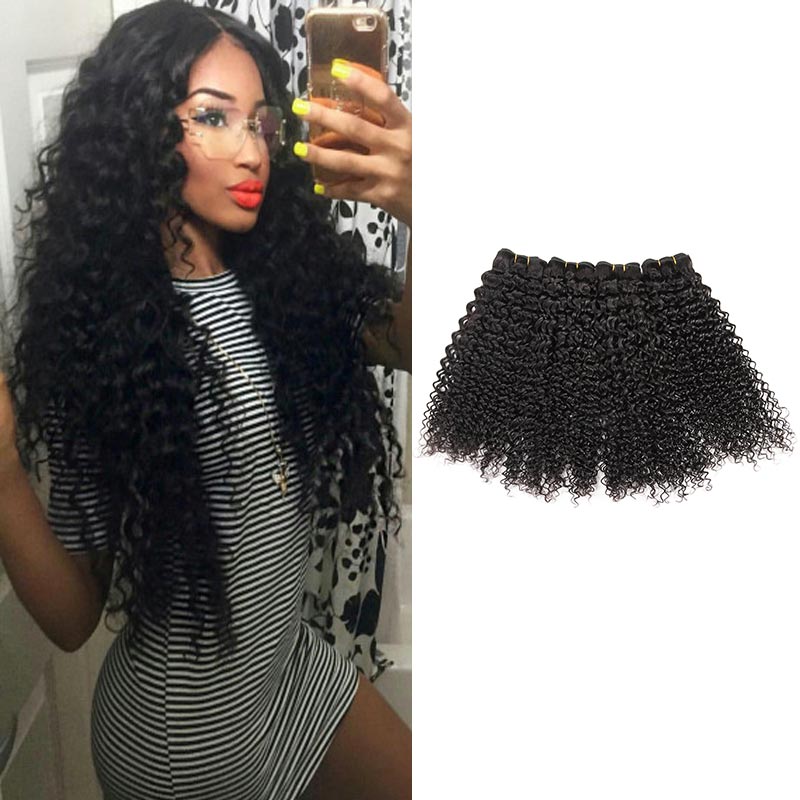 Ali Annabelle Indian Remy Kinky Curly Human Hair Weave Bundles