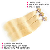 Ali Annabelle Honey Blonde Hairstyles Long Hair Bundles Straight Human Hair Weave with Frontal