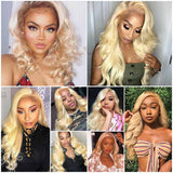 Ali Annabelle 613 Body Wave Human Hair Bundles With Closure Brazilian Blonde Hair With Lace Closure