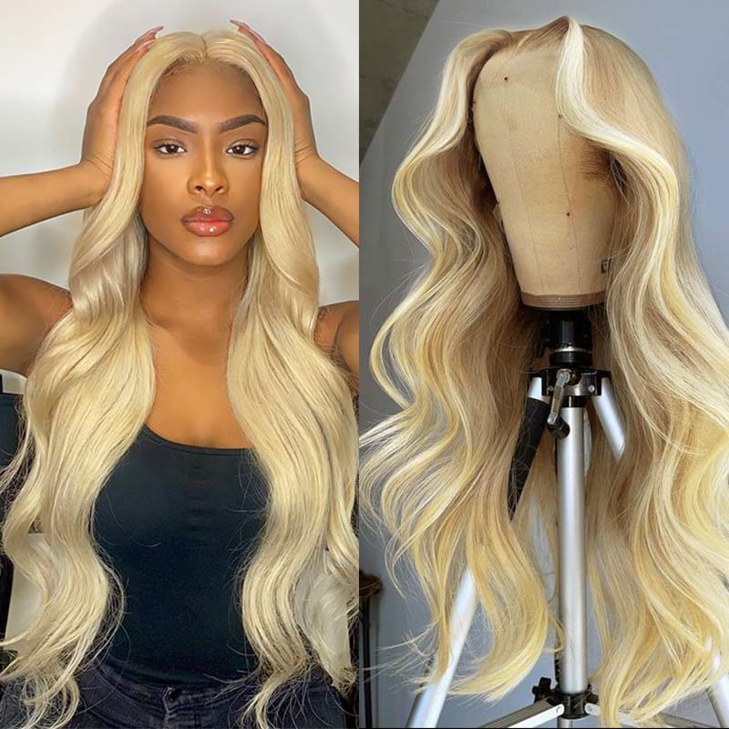 Ali Annabelle 613 Honey Blonde Peruvian Body Wave 13x4 Lace Front Human Hair Wigs