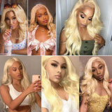 Ali Annabelle Honey Blonde 613 Body Wave Closure 4x4 Human Hair Lace Closure Blonde Hairstyle for Women