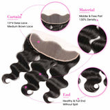 Ali Annabelle Brazilian Body Wave Human Hair Bundles With Lace Frontal