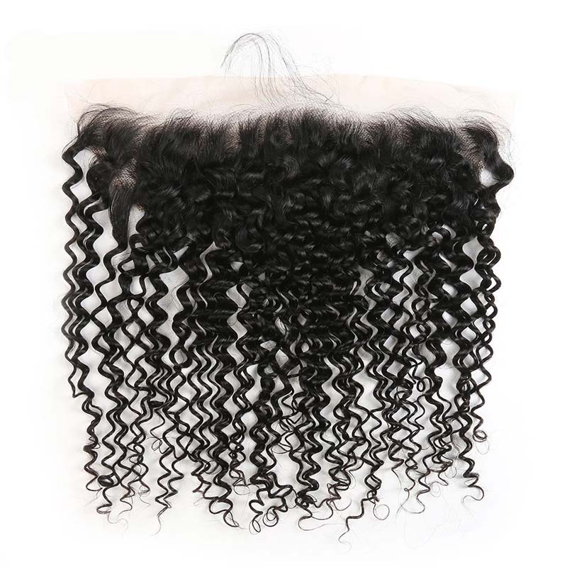 Ali Annabelle 13x4 Curly Medium Brown Lace Frontal Closure 100% Human Hair